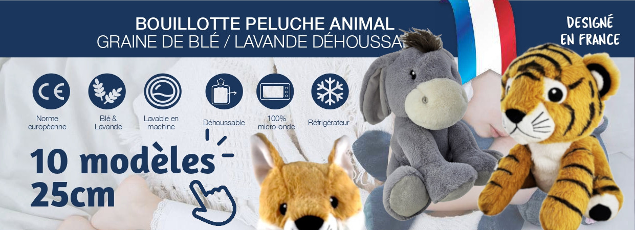 Bouillottes Peluches Déhoussables VOG